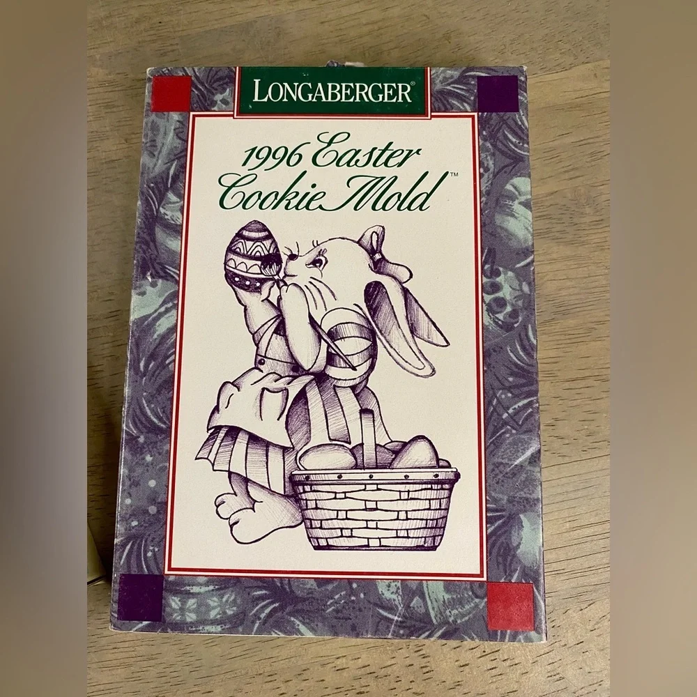 Longaberger Easter Cookie Mold Vintage In Box‎ 1995 & 1996 Easter Bunny & Basket